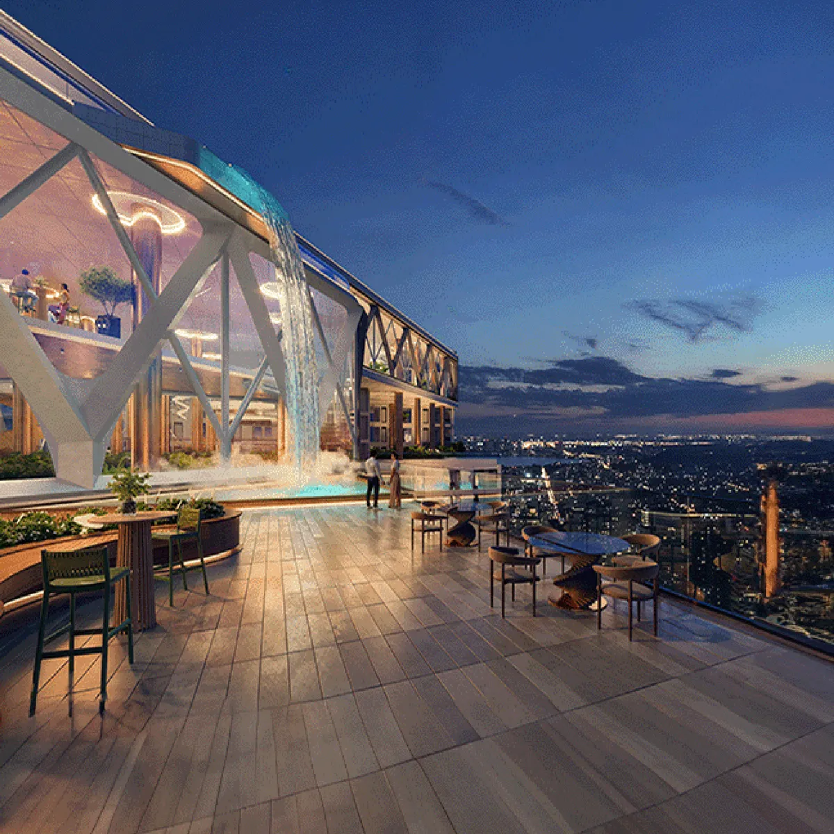 Rise With 9 rooftop terrace and infinity pool at sky level